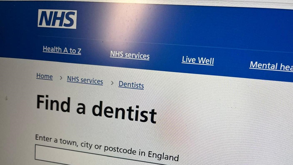 Photo of NHS website